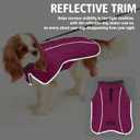 Fragralley Dog Coat Large, Waterproof Dog Jacket with Warm Fleece Lining, Adjustable Reflective Dogs Winter Coat, Turtleneck Pet Coats for Cold Weather (Rose Pink XXXL)