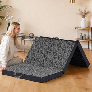 Tri Folding Mattress, 6'' Twin Memory Foam Foldable Mattress | Breathable & Washable Cover, Handle & Non-Slip Bottom, Back Pain Relief, Portable Mattress for Guest Bed/Yoga/Camping/Travel