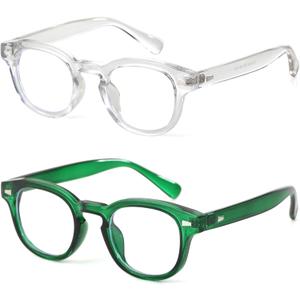 Johnny Depp Round Glasses for Women Men Vintage Circle Thick Frame Eyeglasses Non Prescription Glasses Clear lens Eyewear