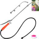 Enhon All Metal Pump Sprayer Wand with 2 Types of Nozzles, 3 Hole Nozzle Replacement, Stainless Steel Pump Action Pressure Sprayer with Adjustable Nozzle & Hose