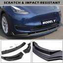 Fit Tesla Model Y Front Bumper Lip Kit Front Spoiler Wing Matte Carbon Fiber Splitter Trim Model Y Accessories 2017-2023 2024