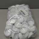 Coloch 100 Pack White Plastic Bottle Caps, 38mm (1.5") Tamper Proof Screw-On Lids Replacement Caps Compatible with 4, 8, 12, 16, 32 oz Bottles for DIY Craft, Juice, Water, Milk Bottle