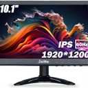 JaiHo 10.1 Inch Small IPS Monitor 19201200 Resolution 60Hz HD Display Screen, 16:10 Portable With Built-in Speaker, HDMI for Gaming CCTV Security Camera Raspberry Pi PC
