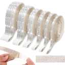 6 Rolls Rhinestone Strips Self Adhesive, 6 Yards Silver Diamond Ribbon, Bling Rhinestone Tape