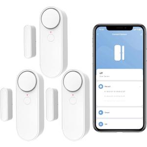 ChunHee WiFi Door Sensor, Door Sensor Alarms Detector Real-time Alarm with Alexa, Google Assistant, No Hub Required, Trigger Phone Notification, for Bussiness Burglar Alert 3PC (2.4GHz WiFi) ChunHee WiFi Door Sensor, Door Sensor Alarms Detector Real-time Alarm with Alexa, Google Assistant, No Hub Required, Trigger Phone Notification, for Bussiness Burglar Alert 3PC (2.4GHz WiFi)