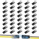 40 Pcs Double-Wire Plug-in Connector, 2 Pin Low Voltage Wire Connector Quick Solderless Wire Splice Connectors Led Light Strip Connectors Quick Disconnect and Connect