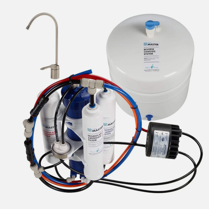 Home Master TMAFC-ERP Artesian Full Contact Reverse Osmosis System, 7-Stages, Patented 2-Pass Alkaline Remineralization, Fast 4.5s Fill Rate, 1:1 Waste Ratio, 8.5 Catalytic Carbon