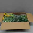 24 Bundles Artificial Fake Flowers Outdoor, 6 Styles UV Resistant No Fade Faux Plastic Greenery Shrubs Plants for Hanging Garden Porch Window Box Farmhouse Outside Decoration