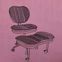 Cross Legged Office Chair, Ergonomic Cloud Criss Cross Desk Chair, Meditation Chair with Wheels, Height Adjustable Seat for ADHD, Wide Kneeling Chair with Back Support, Corduroy Fabric, Pink