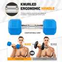 Portzon Weights Dumbbells Pink Colors Compatible with Set of 2 Neoprene/Rubber Dumbbells,1-15 LB, Anti-Slip, Anti-roll, Hex Shape (Standard)