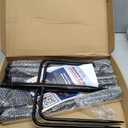 8 FT Tangle Free Flag Pole in Ground, Thickened Stainless Steel with 5 Prongs Base, Heavy Duty Flag Pole Holder, Flagpole Kit for Residential or Commercial (1 Pack, Black, Without Flag)