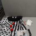 Hqroidd 4PCS Kids Scary Clown Costumes, Killer Clown Jumpsuit Outfits with Mask Knife Gloves Halloween Props (Jumpsuit, S)