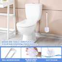 Mimorou 12 Pcs White Toilet Brush, Bathroom Toilet Bowl Brush, Soft Bristle Long Handle Plastic Toilet Scrubber for Bathroom