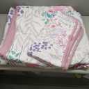 Xruibed Quilt Set Queen Size 3 Pieces Rose Pink Floral Quilt Sets Reversible Bedspreads Bedding Set Soft Microfiber Lightweight Quilt Flower Plant Bed Coverlet Sets for All Season (Queen 96"x90")