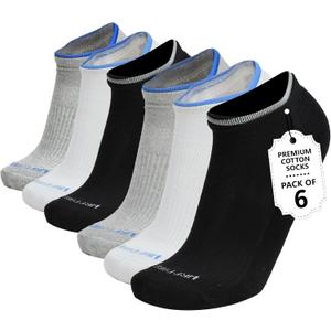 Mens & Boys Ankle Socks Cotton Warm Elastic Casual Lightweight Moisture Wicking Anti Odor | 3 & 6 Pairs, Size: 8-10