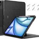 ZtotopCases for New iPad Air 13 Inch M3 2025 & M2 2024 &/12.9 inch 3rd Generation 2018, Auto Wake/Sleep, Multiple Viewing Angles Cover with Apple Pencil Charging, Full Protective for Table, Black