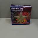 DG-Direct Christmas Tree Topper Lighted Star with 6 Projected Patterns,3D Hollow Sparkling Star Christmas Tree Topper with Rotating Magic Projector for Christmas Tree Ornament (Glitter Gold 6)