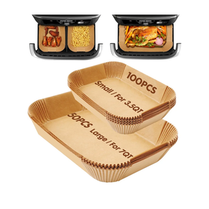 Air Fryer Liners Disposable Compatible with Ninja DZ071 Foodi 7QT/Instant 9 QT DualZone FlexBasket Air Fryer, 150 Pcs Unbleached Parchment Paper, Accessories for Ninja Foodi Air Fryer