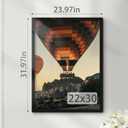 22x30 Picture Frame Black, with HD Plexiglass Durable and Scratch-proof for Horizontal or Vertical Wall Mounting, 1 Pack