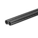 MECCANIXITY 2Pcs Carbon Fiber Tube 8 x 10 x 500mm Glossy Surface Rod 3K Roll Wrapped Pure Carbon Round Tubing for RC Airplane Multicopter