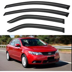 Window Visors Rain Guards for 2009 2010 2011 2012 2013 Kia Forte, Out-Channel Window Vent Wind Deflectors Visors Shades for 09 10 11 12 13 Kia Forte