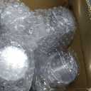 Lamosi 100 Pack 12 oz Clear Plastic Cups, Disposable Clear Plastic Cups, Fancy Clear Plastic Cocktail Cups for Wedding, Thanksgiving, Christmas, Parties