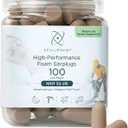 Happy Hippo Soft Foam Earplugs, 33 dB NRR, (50 Pair, 100 Ear Plugs), Maximum Protection for Sleeping, Power Tools, Loud Work Environments (Beige)