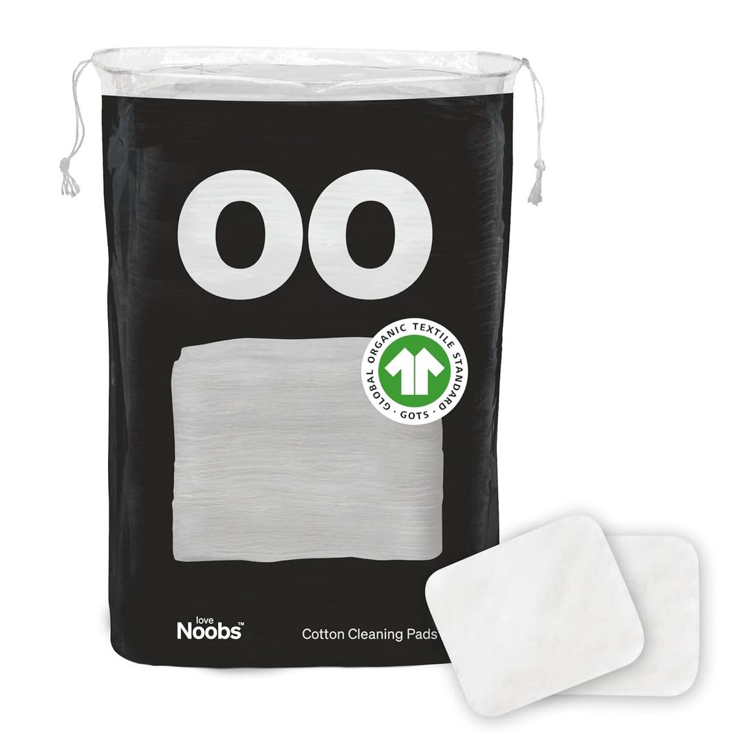 Baby Cotton Pads for Diaper Change by LoveNoobs, 60 Count, Ultra Soft 100% Organic Extra Large Cotton Pads for Baby Sensitive Skin, Lint-Free, Premium Jumbo Size, GOTS Certified