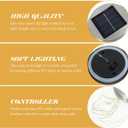 POPETPOP Solar Jar Lid Light Cover 3.54 Inch Solar Led Lid for DIY Hanging Lanterns Outdoor Garden Patio Yard Decorative Jar Lights Set of 2
