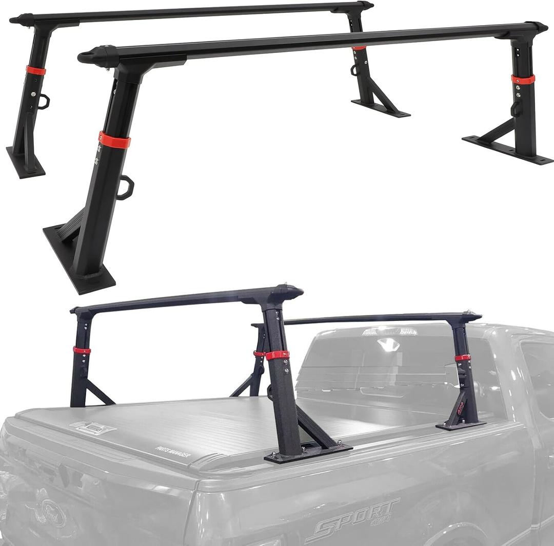 SCITOO Truck Bed Cargo Rack Truck Bed Extender Compatible for Universal Pickup Overland Rack Bed Rack Cargo Carrier