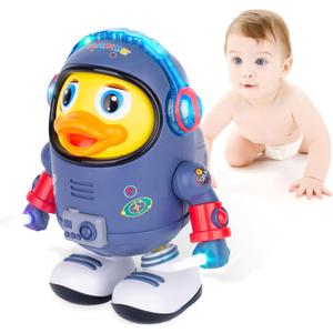 Baby Toys, Electric Space Duck, Electric Music Toy,Electric Toys with Lights and Sounds, Moving Walking Dancing Toys for Toddler (Space Duck)