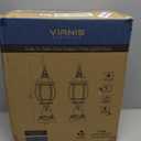 VIANIS Dusk to Dawn Outdoor Post Lights with Pier Mount Base, Hardwired, Standard-E26-2 Pack
