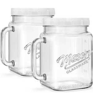 2 Pack Mason Jars, 32 Oz Drinking Cup 