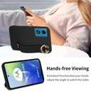 Case for Motorola Moto G24 4G / G04 4G /G04S / E14 4G Phone Case, Wrist Strap Hand Holder Bracelet Silicone Protective Cover Case - Black