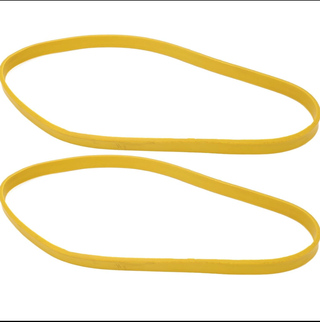 9 Inch Band Saw Tire, 2 Pcs Band Saw Tire Yellow Rubber 12.65mm Width 3.2mm Thickness Noise Reduction for 9 Inch Woodworking, Band Saw Accessories