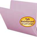 Smead End Tab File Folder, Shelf-Master Reinforced Straight-Cut Tab, Letter Size, Lavender, 100 Per Box (25410)