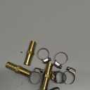 BlingKingdom 3pcs 3/8"(10mm) Hose Repair Kit Hose Connector Barb Splicer Mender Hose Brass Barb Fitting Watertight Straight Hose Barb Connector with 6pcs Stainless Steel Pipe Clamp for Water/Fuel/Air