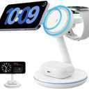 2026 3 in 1 Charging Station for Apple iPhone AirPods Watch with Mag-Safe Charger Wireless Charger Stand for iPhone 17 16 15 14 13 12 Series AirPods iWatch Series - Gifts for Wife & Husband(White)