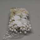 24Pcs Christmas Poinsettia Artificial Flowers and Glitter Berries Kit, 2 Styles Total 16Pcs Christmas Tree Flowers Ornaments, 8Pcs Christmas Tree Picks for Wedding Holiday Decorations, White