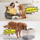 JASGOOD Largr Dog Slow Feeder Bowl - Reduce Slip Puzzle Bowl for Elevated Diners - Gray, Fit Opening 8.9"-9.25"