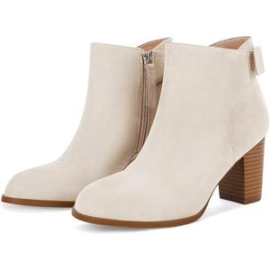 Coutgo Women's Fall Ankle Boots Shoes Chunky Block Stacked Heel Bow Tie Pointed Toe Dress Booties Side Zipper, 9 1/2 Coutgo Women's Fall Ankle Boots Shoes Chunky Block Stacked Heel Bow Tie Pointed Toe Dress Booties Side Zipper, 9 1/2