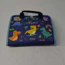 EVERGD Busy Board Montessori Educational Activity Sensory Board Preschool Learning Fine Motor Skills, Dinosaur Theme, Travel Toy for Plane Car