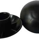 Boat Cover Support Mushroom Cap 70mm/2.75 Inches, Anti-Burst Front or End Cap for Camping and Backpack Tent, Puncture Proof for Tarp (2 Packs, Black)