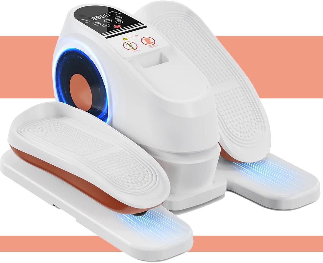 2025 New Under Desk Elliptical Machine, Electric Ellipse Leg Exerciser Pro As Seen On TV with 16 Adjustable Speed, Quiet and Fully Assembled with Remote Control & Non-Slip Foot Straps