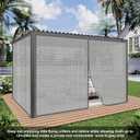 LIAMST Privacy Garage Door Screen Blackout for 2 Car Garage-14x7FT Privacy Silver Grey Heavy Duty Magnetic Garage Screen, Hands Free, Magnetic Privacy Garage Screen Door