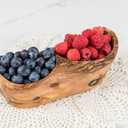 Lipper International Olive Wood Rustic Dish, 2 Sections