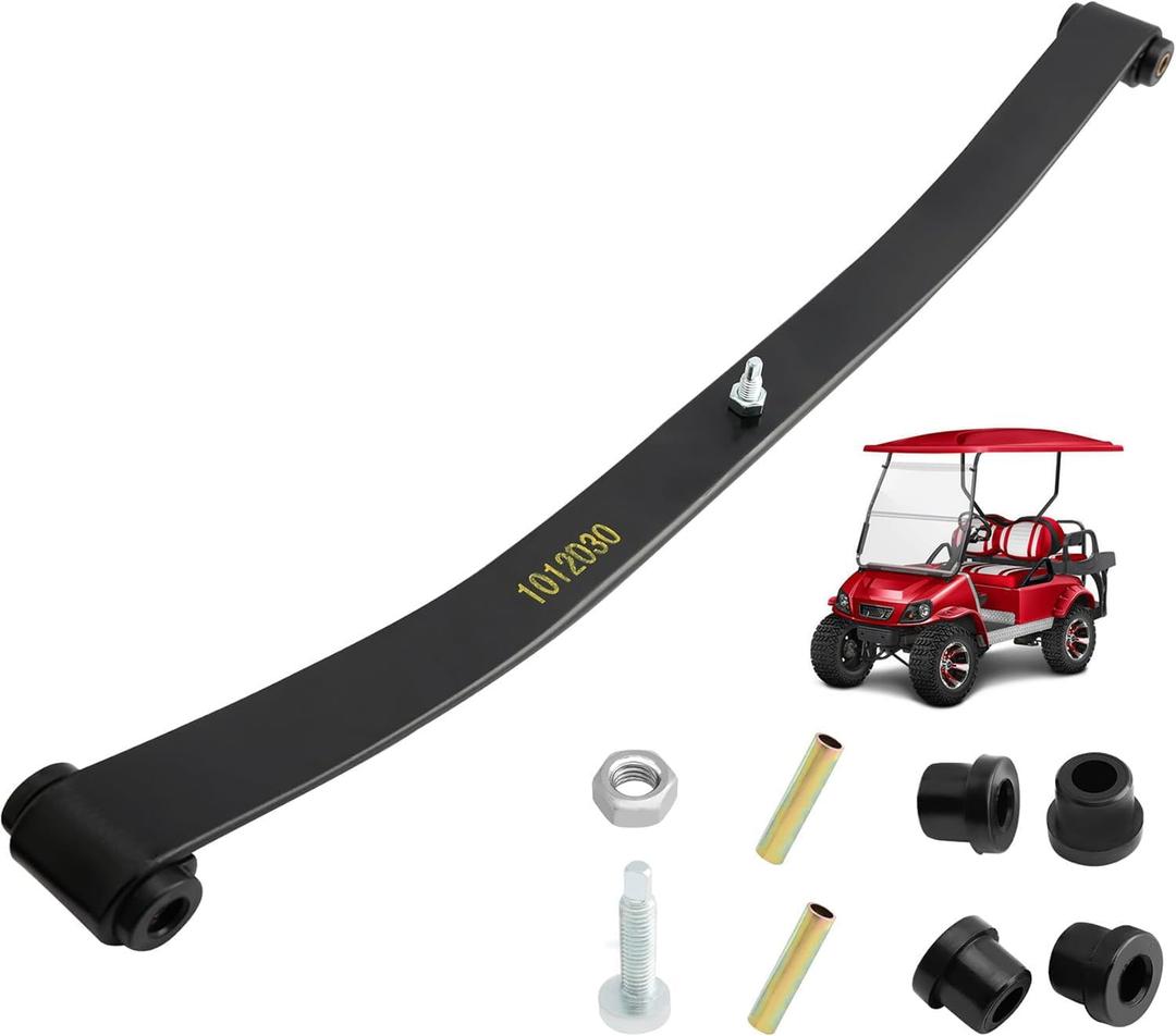 Standard Front Leaf Spring Kits, Compatible with 1981+ Club Car DS and 2004+ Precedent Gas Electric Golf Carts, Replace 1012030 Front Leaf Springs with Bushings Sleeves Kits
