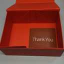 PACKHOME Mothers Day Gift Box 9x6.5x3.8 Inches, Rectangle Collapsible Box with Magnetic Lid for Xmas Gift Packaging (Matte Red, Grain Texture)