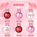 24Pcs Valentines Day Ball Ornaments, 2.36Inch Red Pink White Hanging Balls for Tree, Letter Hanging Baubles Valentine's Day Party Supplies for Wedding Home Anniversary Decor