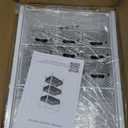 HapiRm Fruit Basket Kitchen Cart - 4-Tier Rolling Storage Cart with Wheels, Wood Top Utility Pantry Cart for Vegetables, Potatoes, Onions, Bread, Snacks (White)